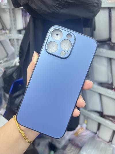 Hoesje voor iPhone 12, Siliconen Case, PC Anti-Vingerafdruk Hoes, Ultradun Lichtgewicht Schokbestendige Hoesje voor smartphone, Blauw
