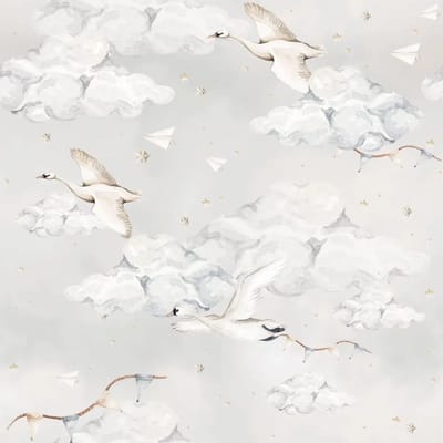 Baby behang Dekornik Magic Swans