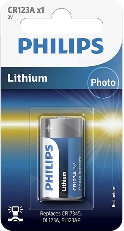 CR 123A Lithium Philips 10 x blister van 1 ( 10 stuks)