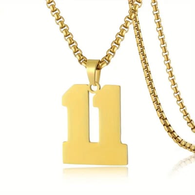 Livano Ketting - Heren - Staal - Nep zilver - Met Hanger - Nep Goud - 11