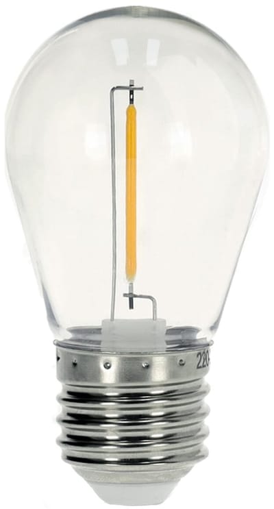 Kobi LED Lamp ST45 E27 1W - 50lm - 2700K - 230V - Decoratieve Sfeerlamp - Voor Sfeerverlichting, Fittinglamp of Woondecoratie