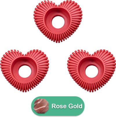 Waxinelichthouder Hart Gestreept - Rose Gold - 3d geprint - Geschikt voor LED waxinelichtjes – Moderne woonaccessoire – Stijlvolle waxinelichthouder - 3 stuks