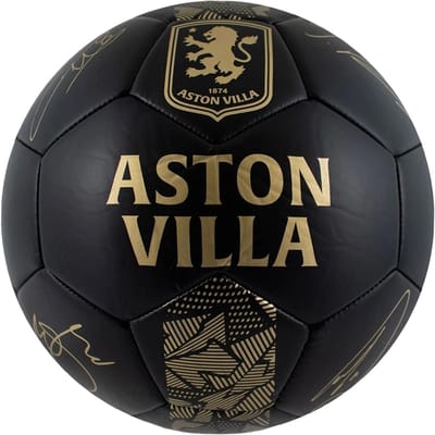 Aston Villa FC Gouden Phantom Signature Trainingsvoetbal 1 zwart