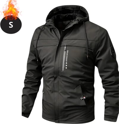 Livano Winterjas - Fleecejack Heren - Winter - Volwassen - Stijlvol - Met Capuchon - Zwart - S