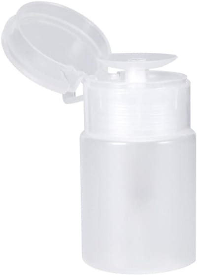 Plastic pompdispenser voor Nail Art Remover - 60 ml - Make-up en Alcohol - Wit