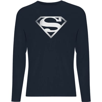 DC Originals Superman Spot Logo Men's Long Sleeve T-Shirt - Navy - XL