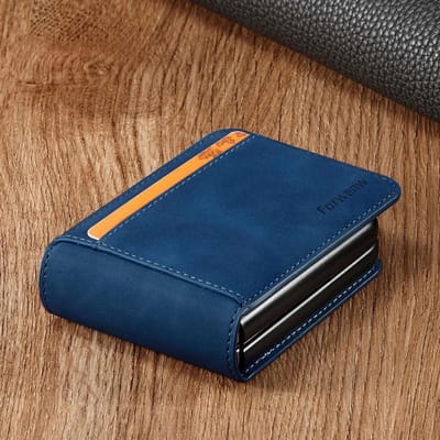 Housse en Cuir à Rabat pour Samsung Galaxy Z Flip 6 5 4 3Flip6  Flip5 Flip4 Flip3 Porte-Cartes Portefeuille Étui de Téléphone Magnétique Galaxy Z Flip5