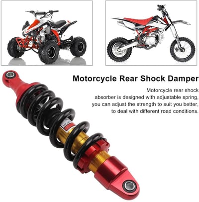 Dailygoods- Schokdemper Achter Motorfiets 320mm - Verstelbare Druk - CNC-Aluminiumlegering - Hoogwaardig Staal - Nominale Belasting 980lbs - Universeel voor 285mm Montagegat - Vering