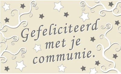 Vlag 90x150cm Gefeliciteerd met je Communie