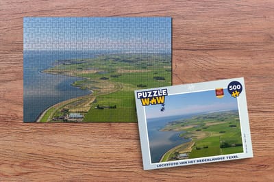 Puzzel Luchtfoto van het Nederlandse Texel - Legpuzzel - Puzzel 500 stukjes