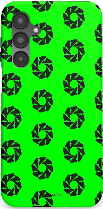 Casetastic hoesje geschikt voor Samsung Galaxy A16 - Dubbellaagse bescherming - Neon Groene Cirkels - Fashion Case - Groen Zwart