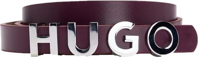 HUGO Leren Riem Zula Leather Belt 1,5 cm W70 Purple Paars