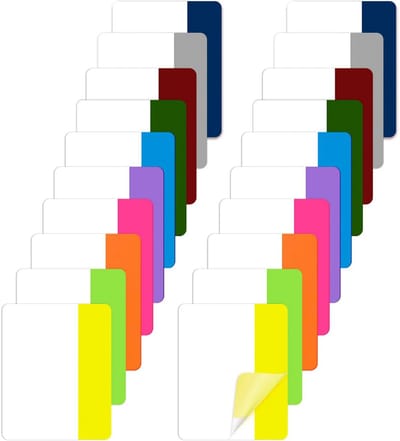 Zelfklevende paginatabs 400 stuks in 10 kleuren - index tabs voor boeken en ordners