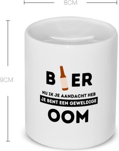 Akyol - bier, nu ik je aandacht heb je bent een geweldige oom Spaarpot - Oom - de beste oom - verjaardagscadeau - verjaardag - cadeau - cadeautje voor oom - oom artikelen - kado - geschenk - gift - 350 ML inhoud