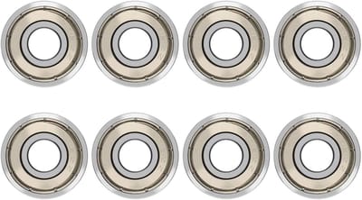 Allecto - Skating Bearing - Skateboard lagers - Dubbel afgeschermd - Zilver - Roller skate lagers - Kogellagers 608 - Geschikt voor lange platen