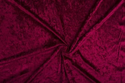 Stof Velours de panne - Bordeaux rood - 10 meter rekbare kledingstof
