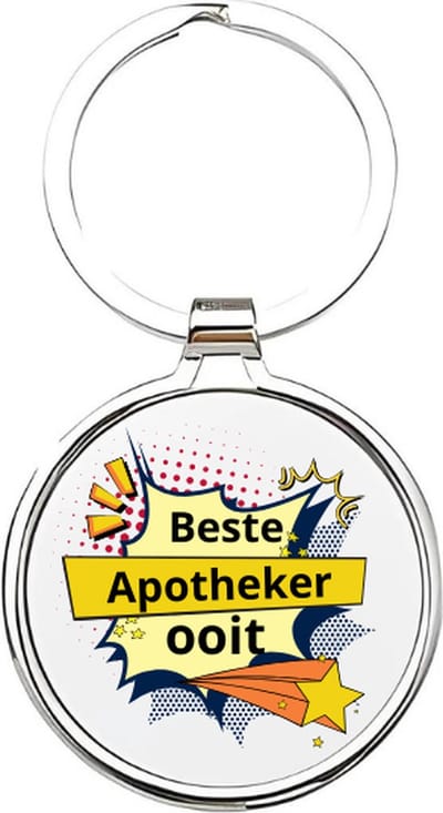 Akyol - de beste apotheker ooit Sleutelhanger - Werk - de beste apotheker - apotheker - farmaceut - farmacie - medicijnen - werk - cadeau voor de leukste apotheker - apotheek - 4 x 7,5 CM