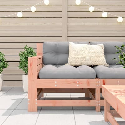 vidaXL - Tuinbank - met - armleuning - en - kussens - massief - douglashout