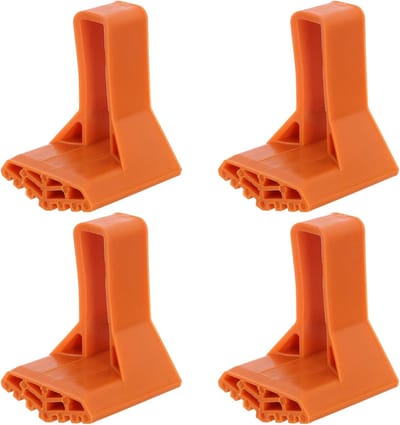 Antislip Laddervoetjes - Vervangende Rubberen Pads - Ladder Stabiliseren - Waaiervormig Ontwerp - 8.5 cm - Oranje