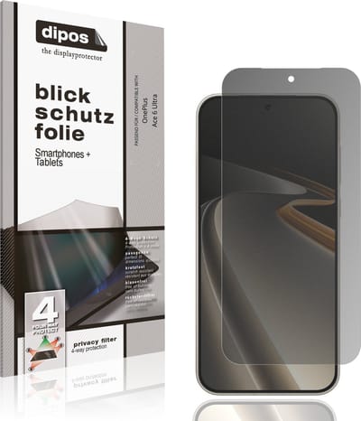 dipos – Matte Privacy Screenprotector geschikt voor OnePlus Ace 6 Ultra | Anti-Spy Beschermfolie
