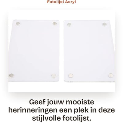 Dailygoods- Fotolijst Acryl 6x9 cm - Dubbelzijdige Fotolijst - Transparante Fotolijst - Fotolijst voor Mini 3 inch Foto - Stevig en Duurzaam - Gemakkelijk te Gebruiken - Fotohouder
