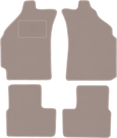 Beige velours matten voor: Chevrolet Matiz hatchback (2004-2009)