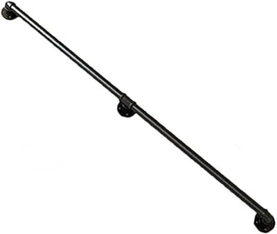 Wandgrijpstang - Trapleuning ijzeren baluster - Veilig traplopen - Antislip industriële buis - 1.9 ft - Zwart