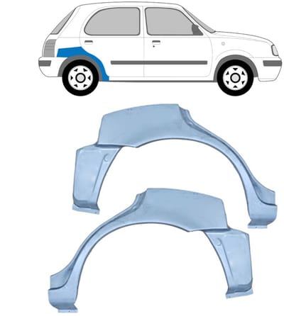 Reparatiepaneel achterspatbord voor Nissan Micra K11 1992-2003 / Links + Rechts