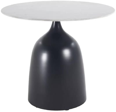 PTMD Bijzettafel Anna - 48x48x43 cm - Metaal - Wit