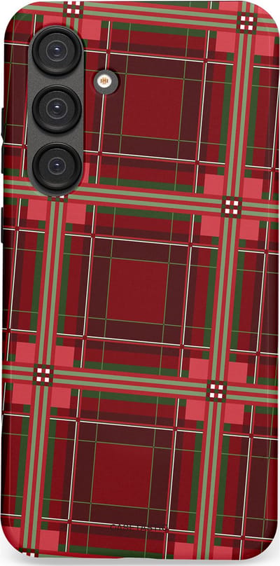 Casetastic Hoesje Geschikt voor Samsung S25 Plus - Stijlvolle Beschermende Duo-layer Case - Schots Ruit Rood - Tartan Royal Stewart Plaid