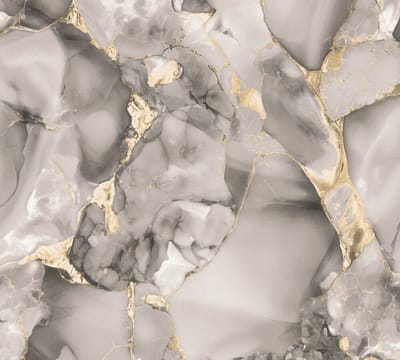 LUXUEUS MARMERLOOK BEHANG | Subtiel glanzend - Grijs Goud - A.S. Création Pintwalls III