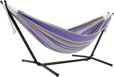 Dubbele Katoenen Hangmat met Stevige Standaard - 250 cm