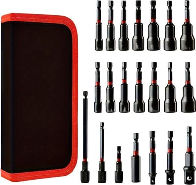Dopsleutelset - Gereedschapset - Klus Klussen - 21 Delig - Met Adapters