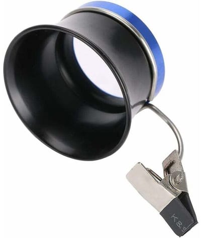 Een vergrootglas met 10x vergroting, een professioneel vergrootglas van aluminium, geschikt voor horlogemakers, fotografen en juweliers.