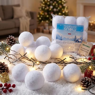 Dailygoods- Kunstsn sneeuw Betoverende decoratie - Sneeuwlook - Kunstmatige sneeuw - Sneeuwwatte - Kerstdecoratie - Hoogwaardige kwaliteit - Decoratiesneeuw