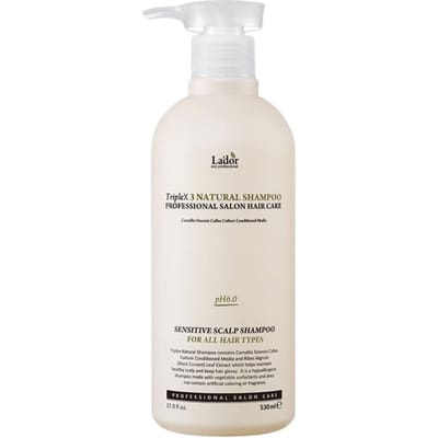 Lador Triplex Shampoo Naturel Sans Sulfate Nettoyage Doux 530ml white