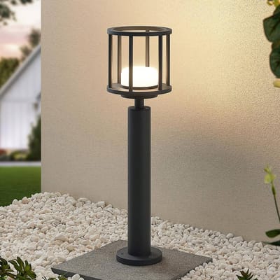 Lucande - Tuinpad verlichting - 1licht - Aluminium, kunststof - H: 60 cm - GX53 - donkergrijs (RAL 840-M)