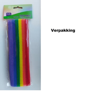 Hoofdband Regenboog - merk PXP - Festival thema feest sport pride fun party
