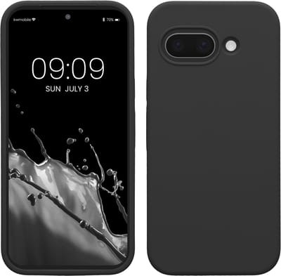 kwmobile telefoonhoesje geschikt voor Google Pixel 9a - Hoesje met siliconen coating - Smartphone case in mat zwart