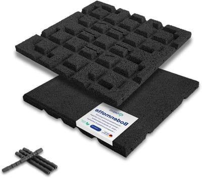 Valbeveiliging Matten - Rubber Tegels - Veiligheid Creëren - Schokabsorberend Antislip - 40x40x2.5cm per stuk - Zwart
