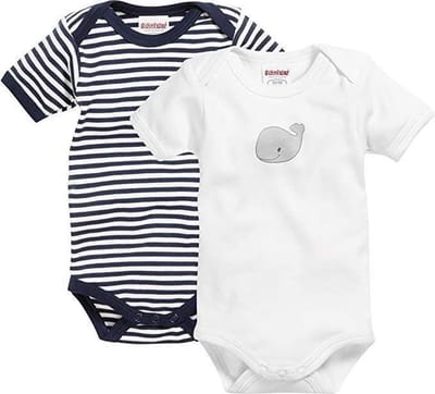 Playshoes Romper Walvis Korte Mouw Navy/wit 2 Stuks Mt 62/68