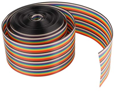 Dailygoody - Flat Ribbon Kabel - 40 Pins - Multicolor - 1.27mm Pitch - Flexibele Kabel - Duurzaam en betrouwbaar - 2 Meter - Geschikt voor diverse toe