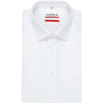 Marvelis Men´s Shirt Modern Fit Short Sleeve MV470012 - White - 47