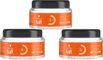 Taft Power Haargel Pot – Maxx Power 8 - Voordeelverpakking 3 x 250 ml