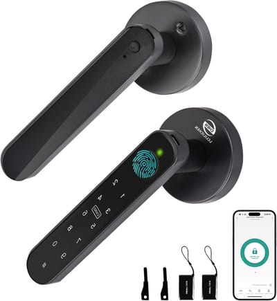 Slim Deurslot - Deurknop Smart Lock - Veilige Toegang Verlenen - 5-in-1 Ontgrendelen - Standaard Afmetingen - Zwart
