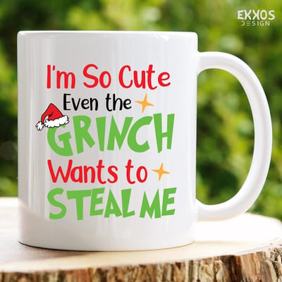 Even the grinch wants to steal me mok - Grinch mok - Kerst cadeau voor mannen - Kerst cadeau voor vrouwen - Mok grappig - Grappige cadeau - Thee glazen - Mok met tekst - Koffiekopjes
