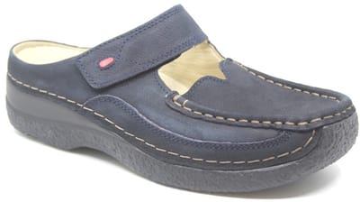 Wolky Dames Roll Slipper - 0622713-800 Blauw Nubuck - Maat 39