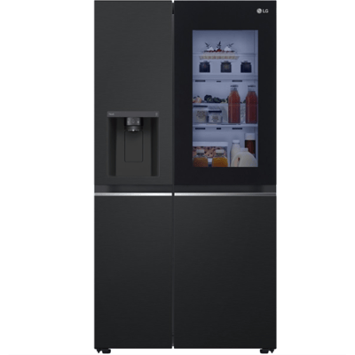 LG InstaView GSGV81EPLL, Vrijstaand, Amerikaanse deur, Zwart, Binnenin, R600a, Glas