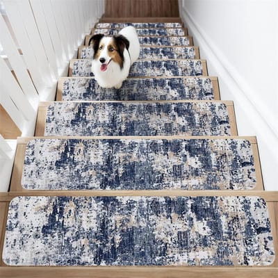 20*76CM Tapijt Traptreden Antislip Trapmatten Verwijderbaar Traptapijt 4-pack Veilige traptredebescherming Geschikt voor kinderen, ouderen en huisdieren