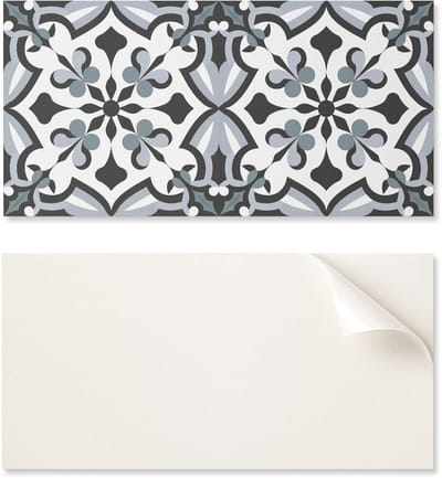 Zelfklevende vinyl wanddecoratie voor binnen, 100x50 cm, stijlvol plantenpatroon